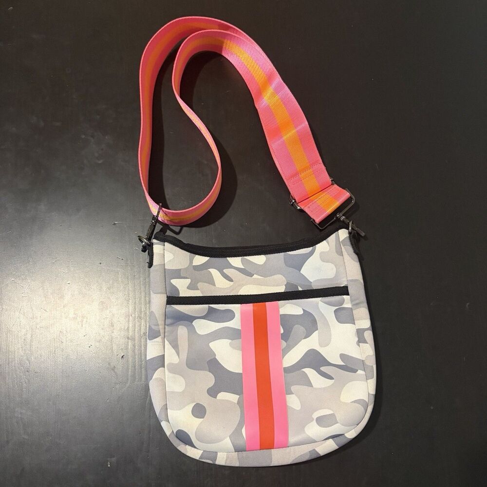 Haute Shore Jeri Rise Crossbody Purse Bag Neoprene White Gray Camo Pink Red